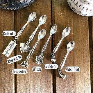 Witchy Charm Spoons, Witch Spoons, Herb Spoons