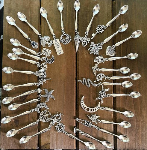 Witchy Charm Spoons, Witch Spoons, Herb Spoons