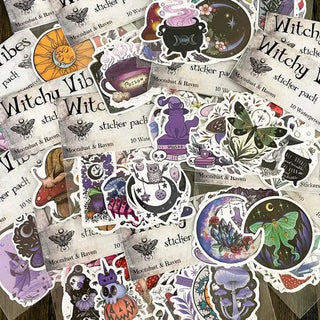 Witchy Vibes Sticker Packs, Waterproof Witchy Stickers