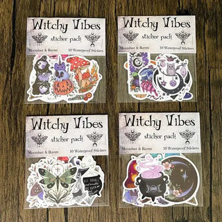 Witchy Vibes Sticker Packs, Waterproof Witchy Stickers