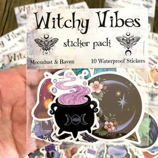 Witchy Vibes Sticker Packs, Waterproof Witchy Stickers