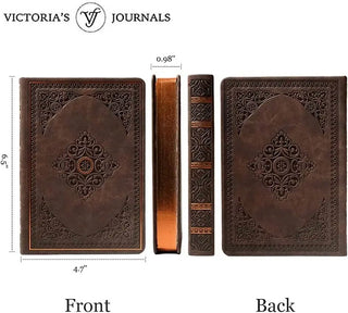 Vintage Classic Style Journal Vegan Leather (Brown)S 