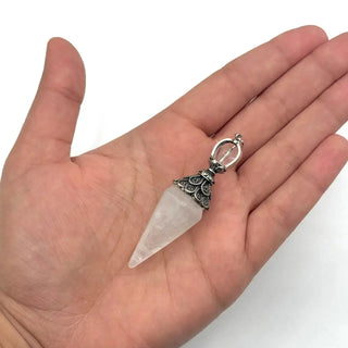 Double Cap Pendulums with Silver Plated Chain 