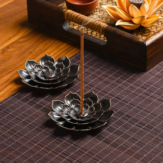 Lotus Shaped Incense Burner, Incense Holder - Large