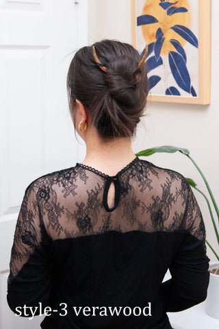 Wooden Crescent  Moon Hair Stick 