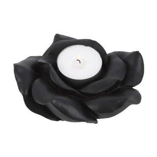 Black Rose Resin Tealight Candle Holder 