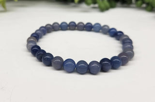 Blue Aventurine Stretchable Gemstone Bracelet  6mm Beads 