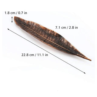 Bronze Leaf Incense Holder, Home Decor, Meditation, Yoga 
