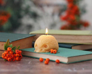 Hedgehog Candle – 100% Pure Beeswax – Handcrafted 