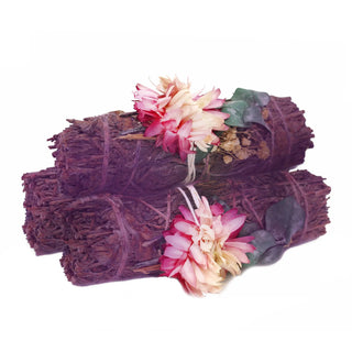 'Enchanted Forest' Floral Lavender Sage Smudge Stick (4 in.) 