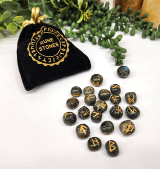 Labradorite Rune Sets with Velvet Pouch