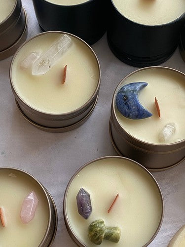 Mystery Crystal Beeswax Candles
