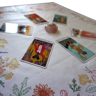 Kitchen Witch Herbology, Smoke Cleansing, Altar-Tarot Cloth