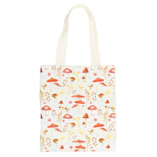 Mushroom Print Cotton Tote Bag 