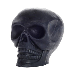 Sculpted Skull Candle – 100% Beeswax – Black - Handcrafted 
