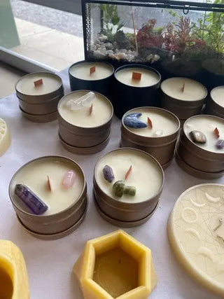 Mystery Crystal Beeswax Candles 