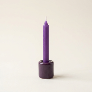 Candle and ceramic holder set