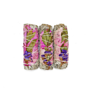 'Meadow Fresh' Floral White Sage Smudge Stick (4 in.) 