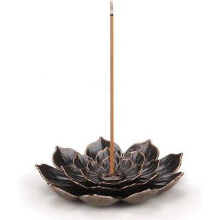 Lotus Shaped Incense Burner, Incense Holder - Large