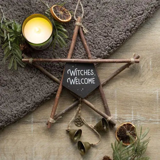 Witches Welcome star wreath 