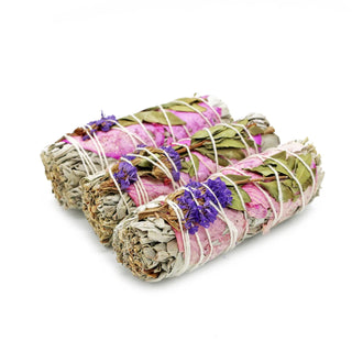 'Meadow Fresh' Floral White Sage Smudge Stick (4 in.) 