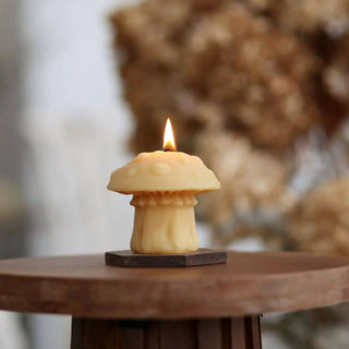Mushroom Candles – 100% Pure Beeswax – 3 Styles 