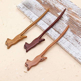 Natural Wooden Cat Hair Stick 