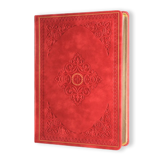 Victoria's Journals Antique Style Diary Vegan Leather (Red) 