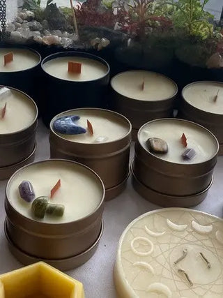 Mystery Crystal Beeswax Candles 