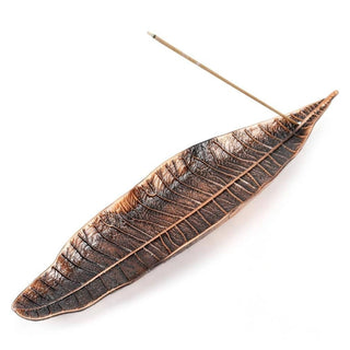 Bronze Leaf Incense Holder, Home Decor, Meditation, Yoga 