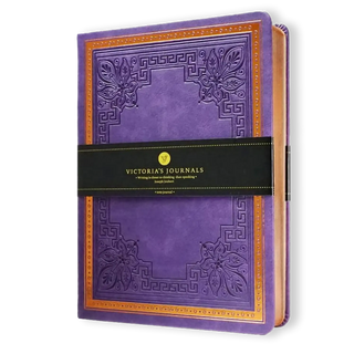 Victoria's Journals Antique Style Diary Hard Cover (Purple) 