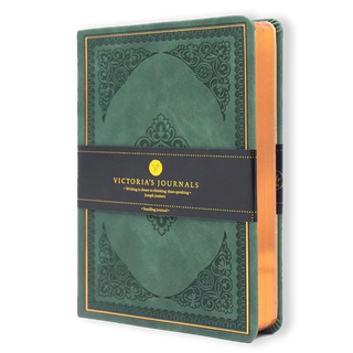 Renaissance Faire Diary Journal Vegan Leather (Dark Moss) 